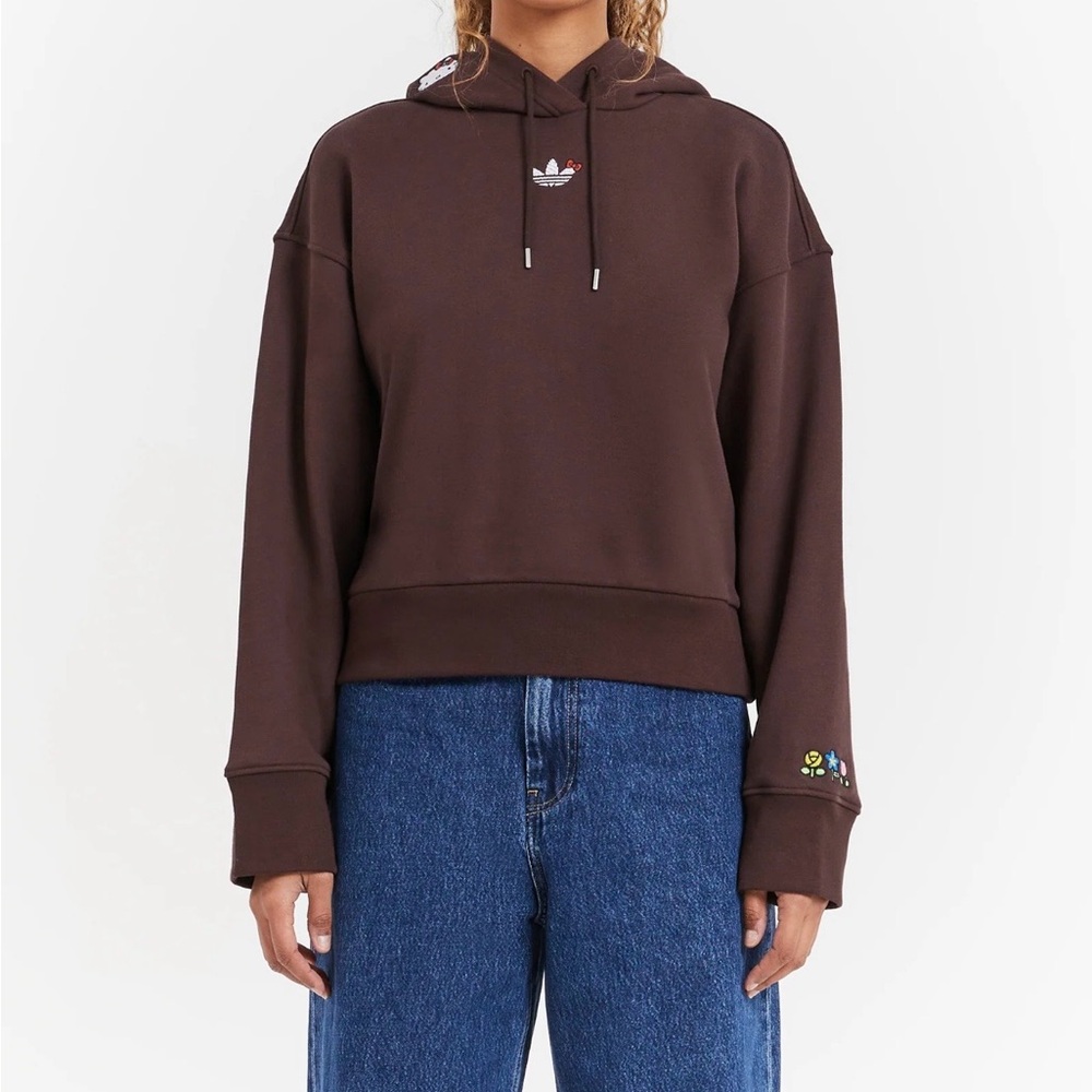 Adidas Original + Hello kitty Women's Chocolate Brown Hoodie